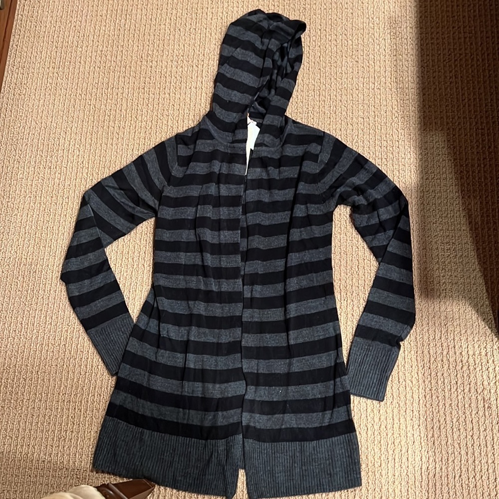 Sweet Romeo size S hooded black and grey sweater. Super comfy. Brand new w tags